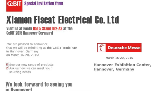 Fiscat estará exposta na CeBIT Trade Fair em Hannover, Alemanha, de 16 a 20 de março de 2015